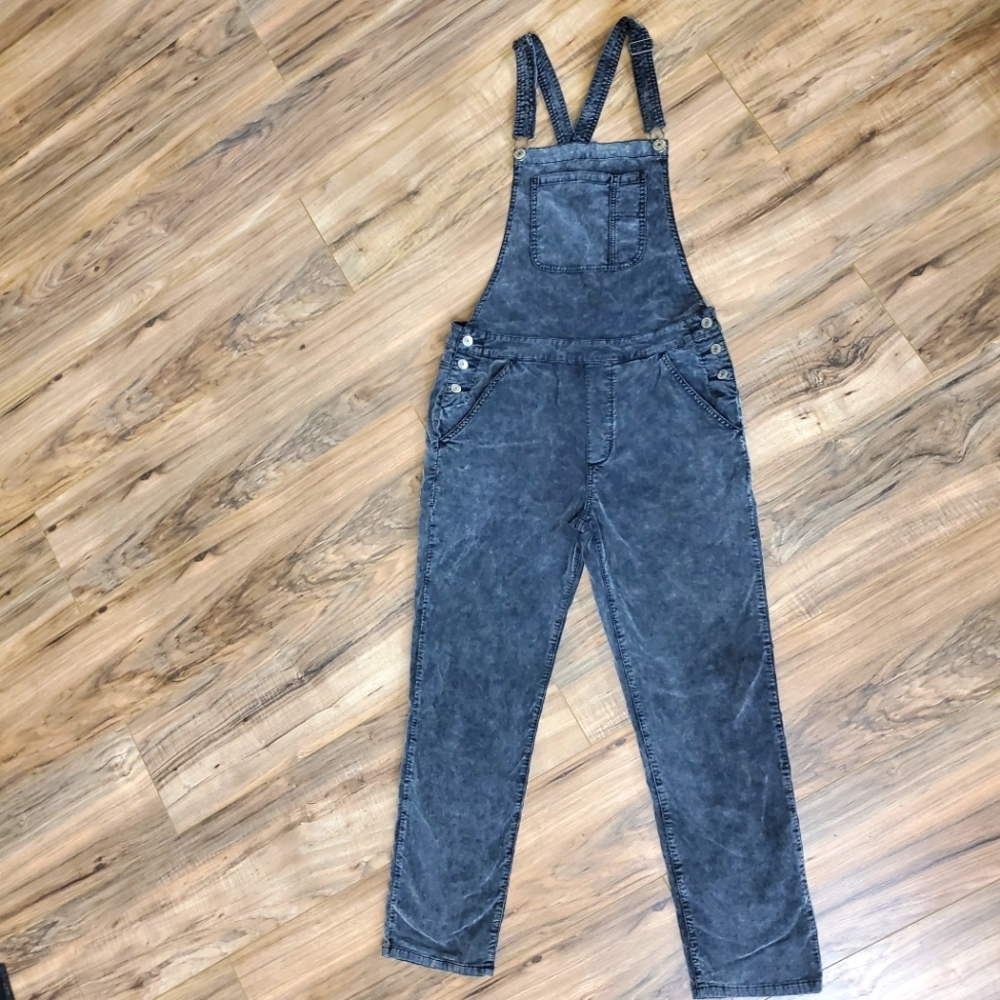 American Eagle Grey Corduroy Overalls size M